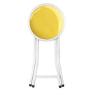 Sgabello Pieghevole da Campeggio Slim Ø30x45 h cm in Acciaio Giallo