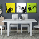 Tavolo allungabile Firenze 140/180x85x77 cm bianco frassinato