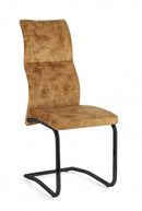 Set 4 Sedie 43,5x62x102h cm Thelma Velluto Giallo 