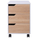Cassettiera per Ufficio con Ruote 3 Cassetti 40x50x57,5 cm  Bianca