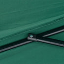 Ombrellone da Giardino 2,6x1,3x2,3 m Palo Ø38 mm Semicircolare in Alluminio Shade Verde