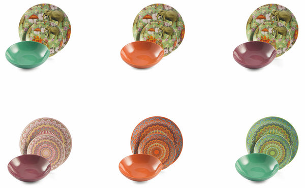 prezzo Service De Table 18 Pièces en Porcelaine et Grès VdE Tivoli 1996 Maharaja