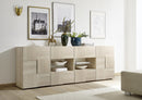 Mobile Buffet 2 Ante 4 Cassetti 240x42x84 cm in Legno TFT Chequers Rovere Samoa
