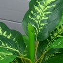 Pianta Artificiale Sempreverde H95 cm con Vaso per Interni ed Esterni Verde