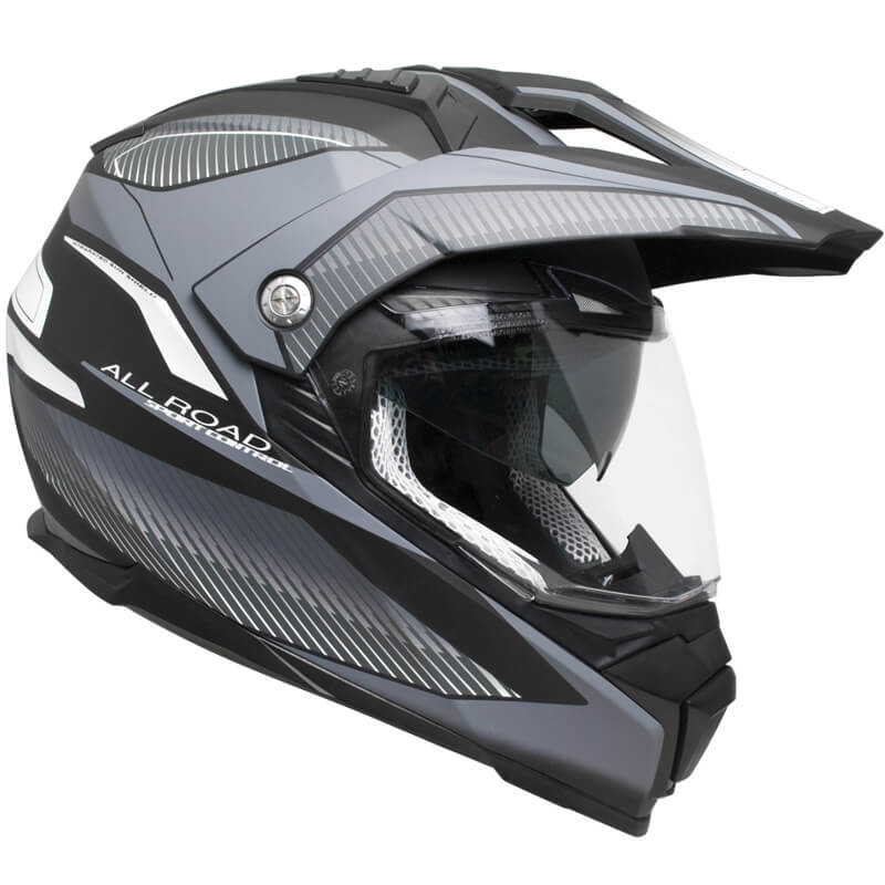 Casco Integrale per Moto Cross con Frontino CGM Forward 606G Titanium Opaco XS - (53-54 cm)