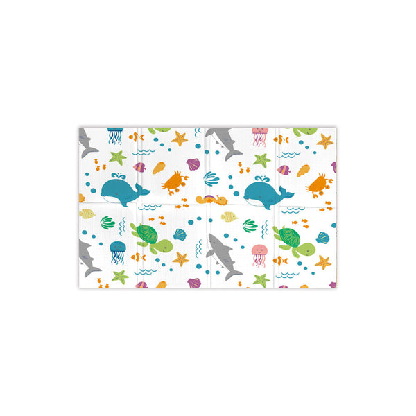 Tappeto Morbido per Bambini 120x90x0,8 cm Pieghevole Oceano Multicolore sconto