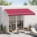 Tenda da Sole Avvolgibile a Parete 3x2.5m in Poliestere Rosso Bordeaux 