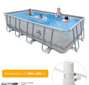 Piscina Fuori Terra Rettangolare 549x305x122cm Jilong Grigia