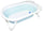 Baignoire bébé pliable antidérapante avec drain bleu