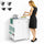 Mobile Cucina con Piano Cottura 2 Fuochi 80x60x85 cm con Piastre in Ghisa Bianco