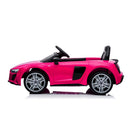 Macchina Elettrica per Bambini 12V Licenza Ufficiale Audi R8 New Spyder con Telecomando e Sedile in pelle Rosa
