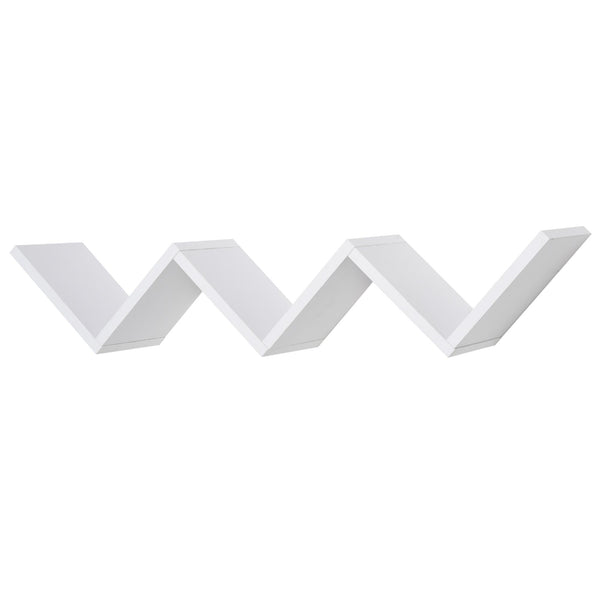 Bibliothèque Étagère Suspendue en V 80,6x16x15,2 cm en Bois Blanc prezzo