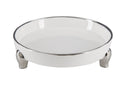 Svuota Tasche Pin Picc. 17,5x17x4,5 cm in Ceramica Bianco e Argento