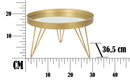 Svuota Tasche Glam Oro/Mirror Ø31x18 cm in Ferro e Specchio Oro