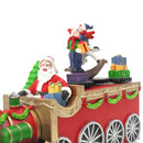 Trenino Natalizio 25x6x16 cm con Luci e Movimento in Plastica Rosso