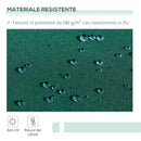 Tenda da Sole a Manovella 3x2 m ad Angolazione Regolabile in Alluminio Acciaio e Poliestere Verde      