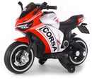 Moto Elettrica per Bambini 12V Miller Corsa Rossa
