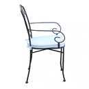 Poltrona Demetra con Cuscino 41x42x90 h cm in Acciaio Tortora