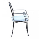 Poltrona Demetra con Cuscino 41x42x90 h cm in Acciaio Tortora