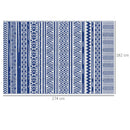 Tappeto per Esterno 182x274 cm Pieghevole e Reversibile  in Polipropilene Blu e Bianco