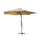 Zenith Parasol de jardin déporté Ø3 m en acier Tortora