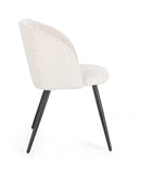 Set 2 Sedie 53x57x81,5 cm Queen in Bouclè Avorio