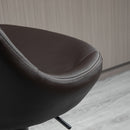 Set 2 Sgabelli da Bar 46,5x48x84,5-106,5 cm in Similpelle Marrone