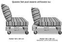 Cuscini per Pallet 120x60 cm Seduta e Schienale in Similpelle Mariotti Belem Blu