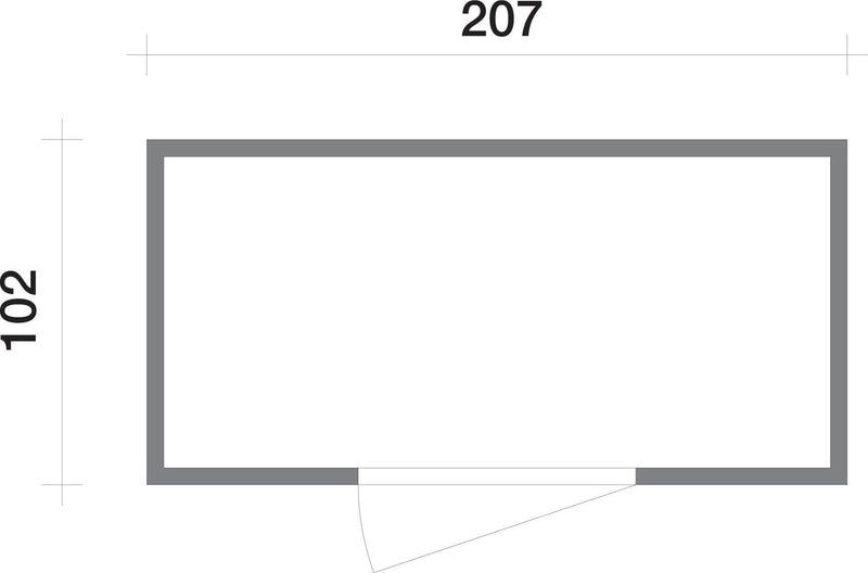 Casette Box da Giardino in Legno Porta Utensili 207x102x224 cm con Porta e Finestra Ecla Tortora