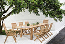 Tavolo Allungabile da Giardino 220/300x100x77.5 cm in Legno Teak Maryland Natural