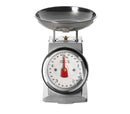 Bilancia Analogica da Cucina 17x17x11 cm Max 5 Kg in Metallo Grigio