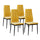 Lot de 4 chaises 42x52x98 cm en tissu Milano jaune