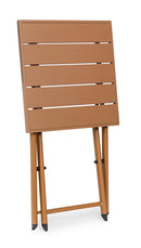 Tavolino da Salotto 44x43x36 cm in Alluminio Taylor Pecan