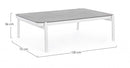 Tavolino 120x75x36h cm Florencia Bianco