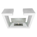 Camino a Bioetanolo da Terra Venus Free Standing Geometrico e Vetri Protettivi Serbatoio 850 ml in Acciaio Verniciato Bianco      