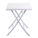 Set Tavolo e 2 Sedie Pieghevoli da Giardino in Ferro Spokane Bianco