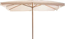 Ombrellone da Giardino 3x3 m Palo Ø48 mm in Legno Bauer Bianco