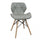 Chaise Annapolis grise 41x49x71 h cm en similicuir gris