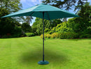 Ombrellone Rettangolare da Giardino 3x2 m Palo Ø38 mm in Alluminio Soriani Verde