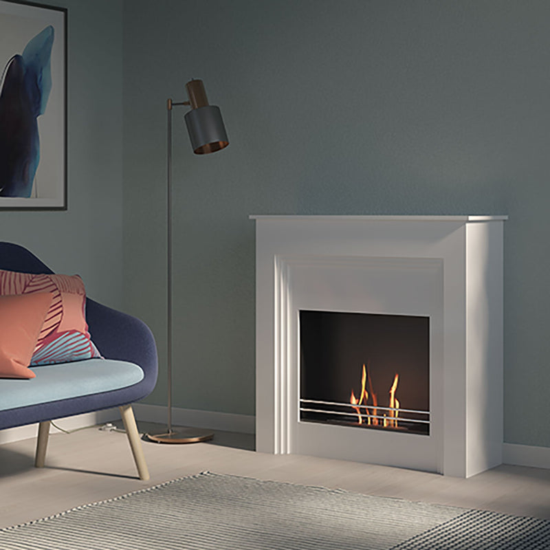 Camino a Bioetanolo da Pavimento 95x33x96 cm 2500W 1,5L Conegliano Bianco 