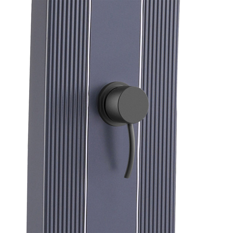 Doccia Solare da Giardino 30L Miscelatore e Lavapiedi Sined Lea Grigia