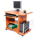 Scrivania Porta Pc 90x55xH76cm in Legno con Portatastiera Smart Ciliegio