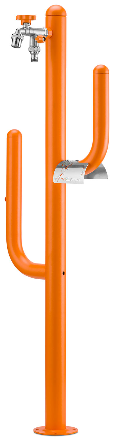 Fontana a Colonna Rubinetto Doppio in Ottone e Porta Tubo Arizona Belfer 42/ARZ Arancione prezzo