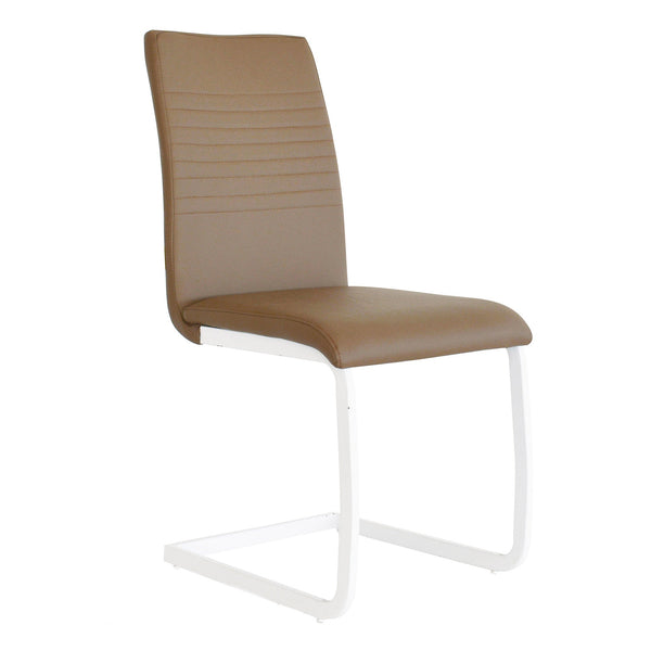 sconto Chaise rembourrée 43x60x93 cm en similicuir Cappuccino Lounge