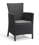 Poltrona da Giardino 62x60x89 cm in Resina Keter Iowa Dining Chari Antracite