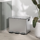 Pattumiera a Pedale 3 Sezioni da 20L 61,9x36,6x56,7 cm in Acciaio Inox e PP  