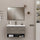 Mobile Bagno Sospeso 80 cm Lavabo e Specchio Milano Rovere