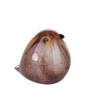 Set 2 Statuetta Decorativa Uccellino 12,5x13,5x11 cm in Vetro Giallo Malva