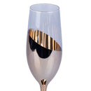 Set 6 Bicchieri da Champagne Chic Flûte in Vetro VdE Tivoli 1996 Trasparente e Bronze