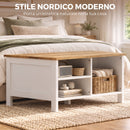 Cassapanca Contenitore 80x60x40 cm con Coperchio Sollevabile in Pannello Truciolare e Metallo Effetto Legno Naturale      